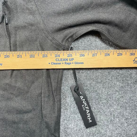 Tank Farm & Co. Zip Up Shirt Men's XXL Gray Long Sleeve NWT Chest Pockets Thick - Picture 9 of 14